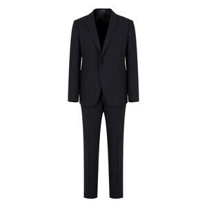 Armani Exchange SINGLE-BREASTED, SUIT Black WOOL 42L NWT men3210